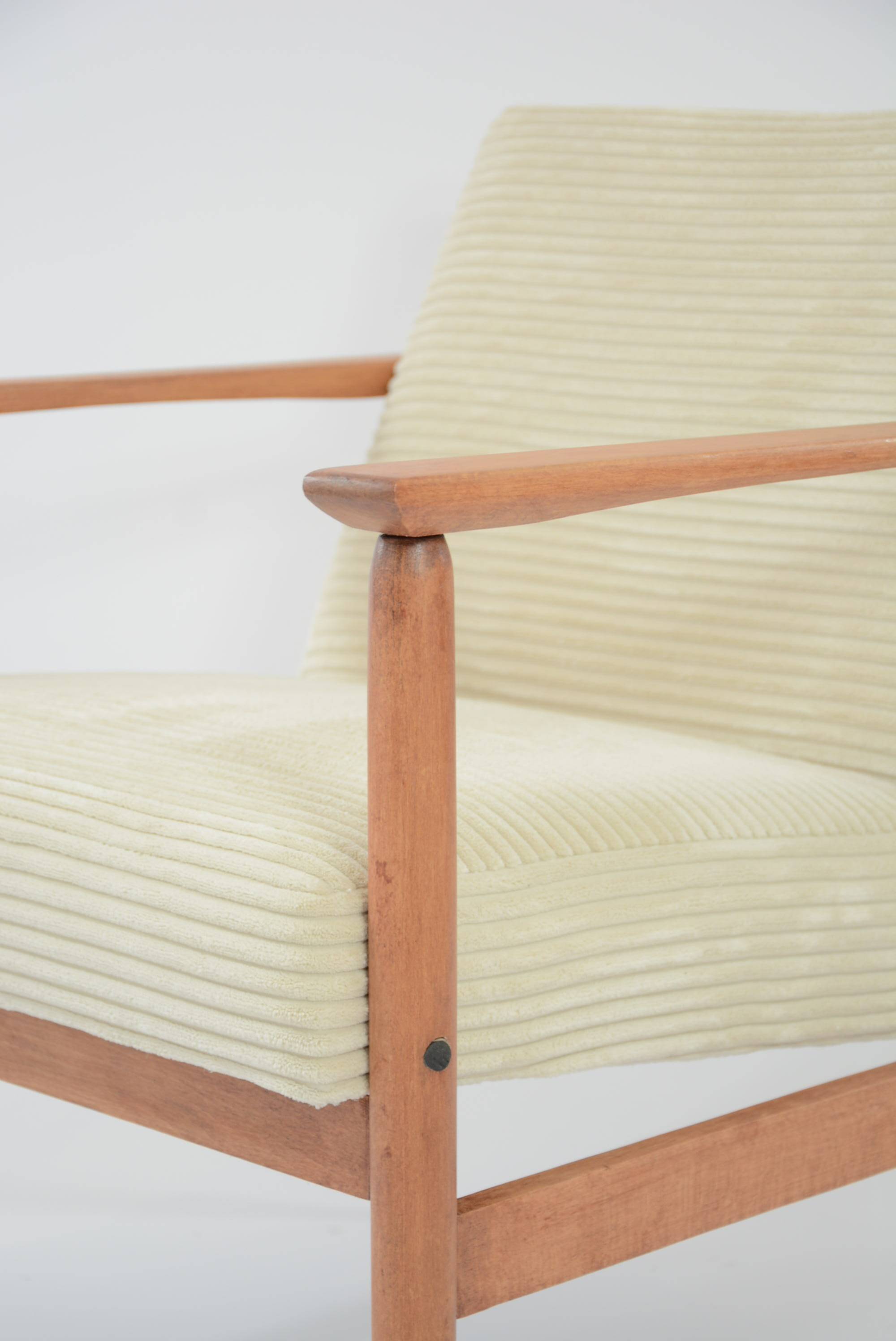 M ivory velvet armchair