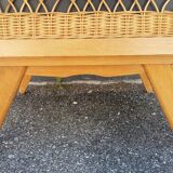 Dresser in oak and wicker