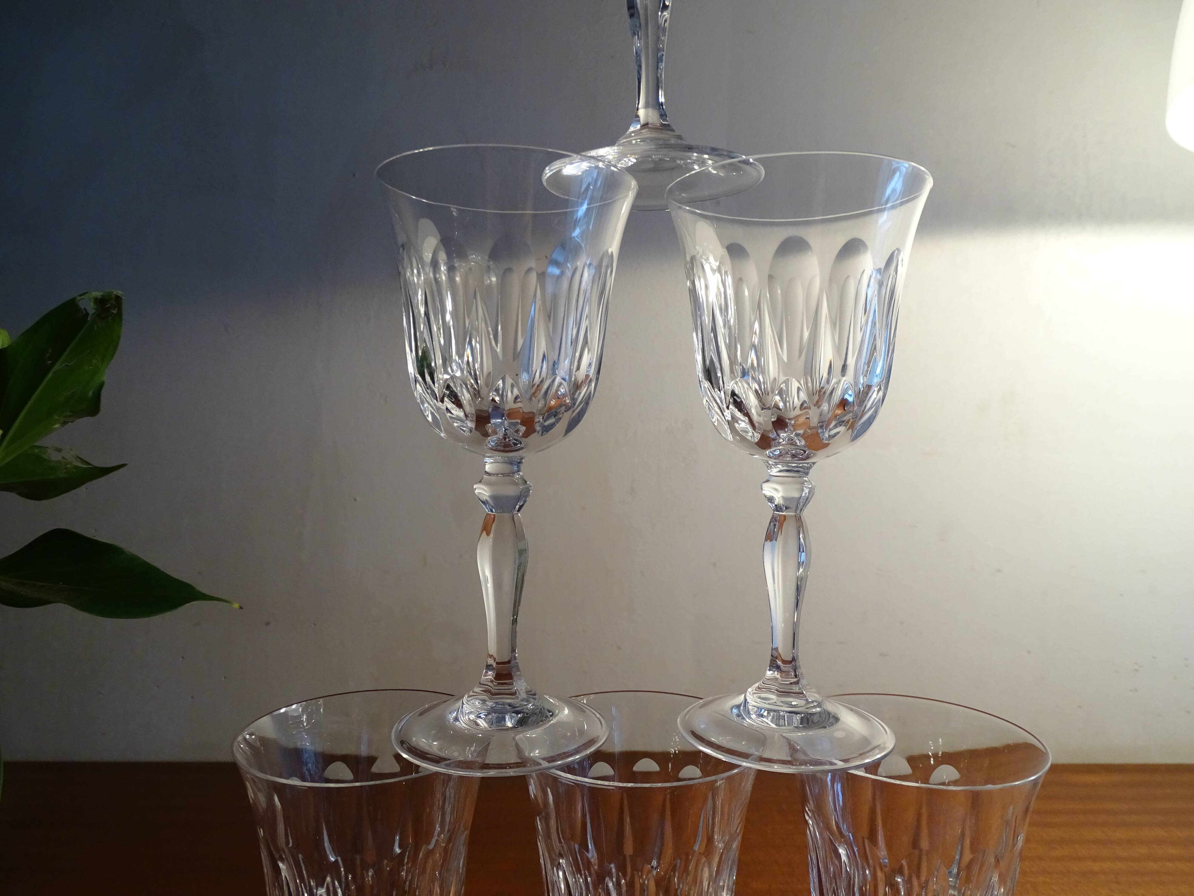 6 verres vin rouge Cristal d'Arques JG Durand Villiers 11,5 cl taille Beaulieu