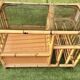 Auxiliary bar cabinet in natural bamboo with glass top - 1960s