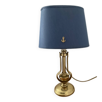 Ancienne lampe de bateau en bronze