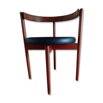 Rosewood and Danish leather chair by Hugo Franssen 1964