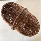 Wicker and hazel picking basket