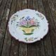 Old Roullet Renoleau Ceramic Flat Plate - Basket of Flowers