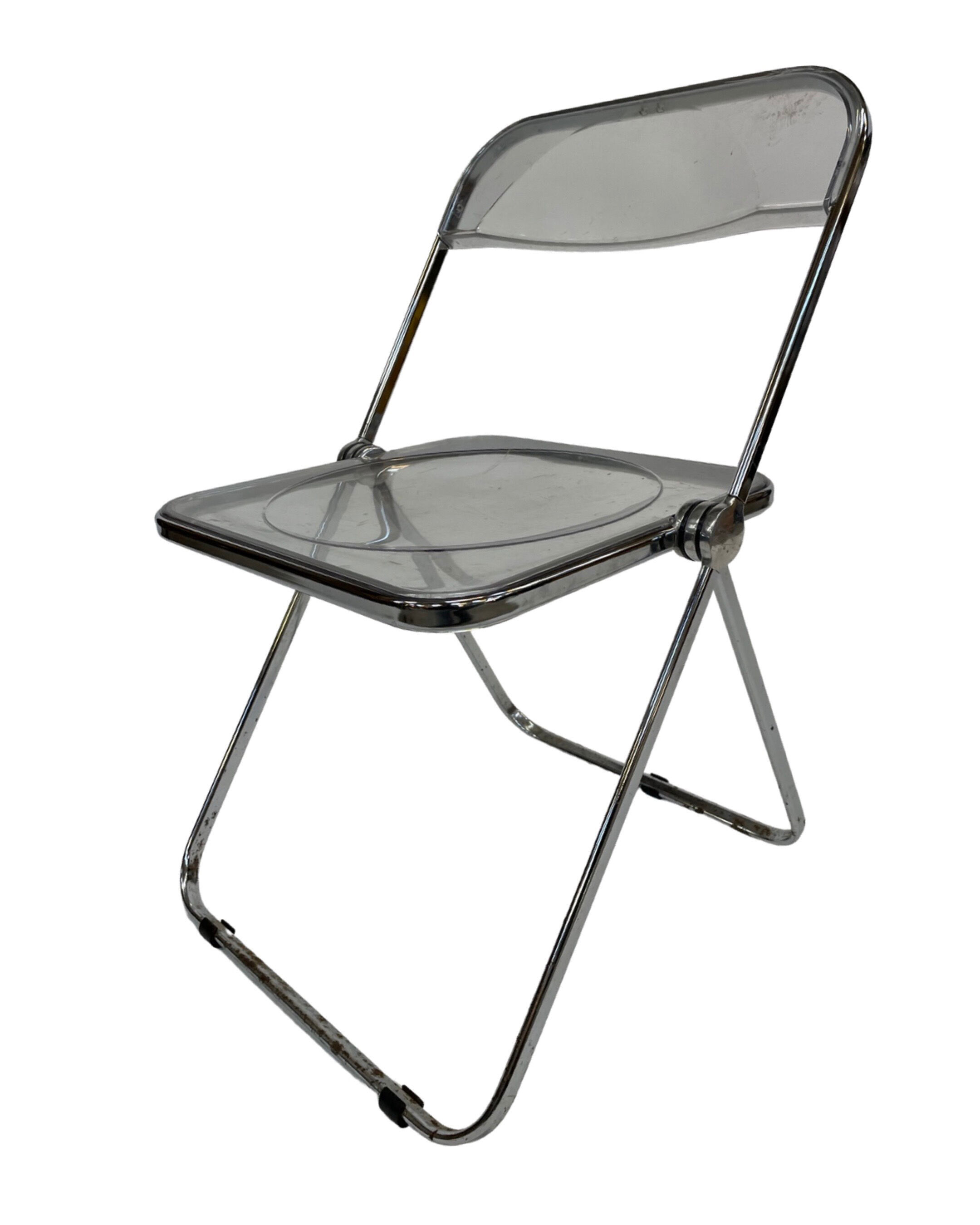 Giancarlo piretti plia lucite folding chair for castelli
