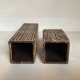 Pair of worked ceramic vases