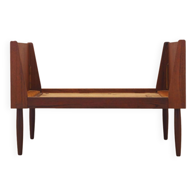 Lit en teck, design danois, années 1970, fabriqué au Danemark