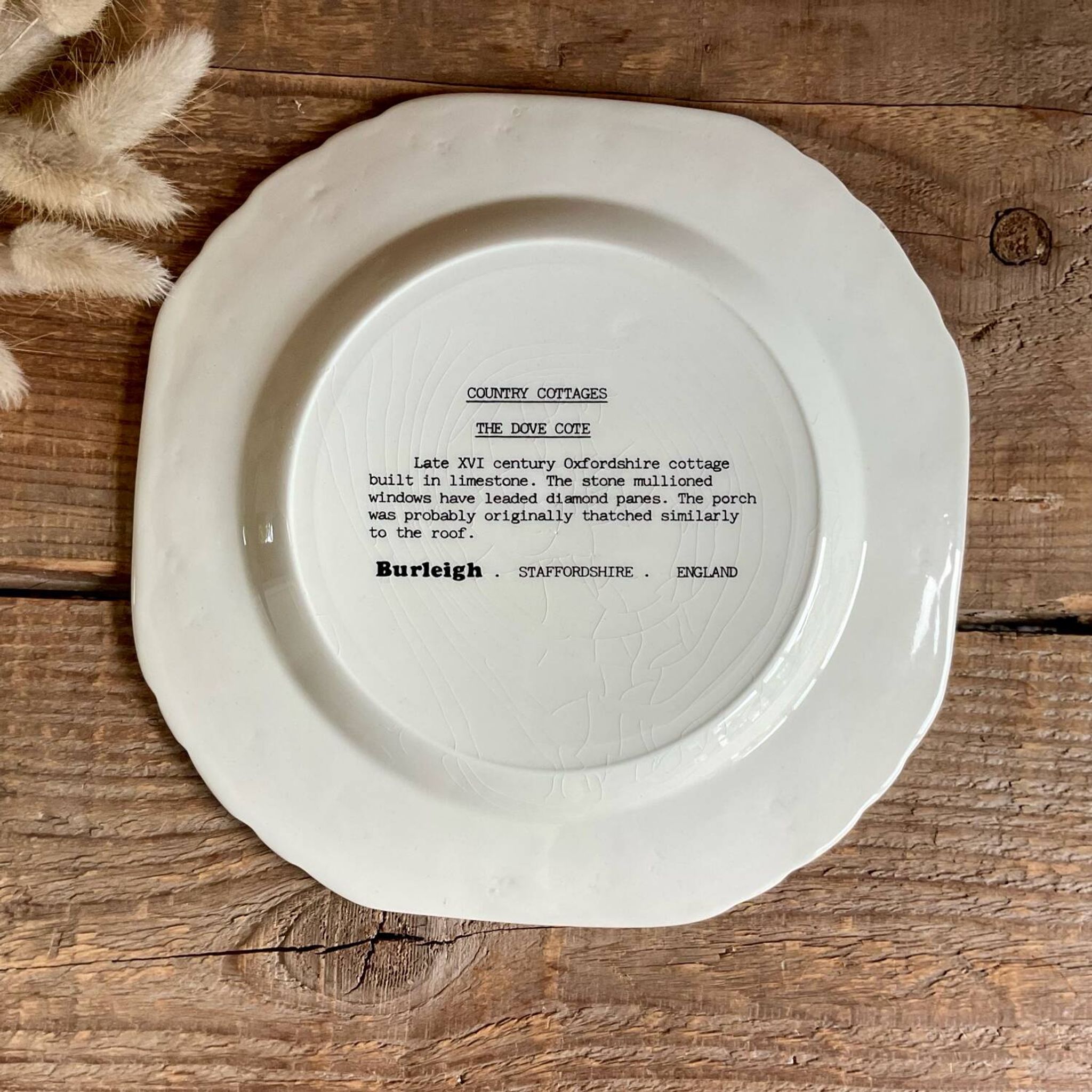 Set of "country cottages" plates Burleigh Staffordshire England