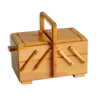 Wooden sewing basket