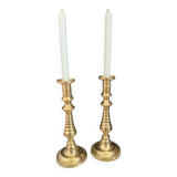 Pair of solid brass candlesticks