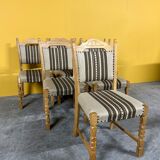 Danish vintage set of 6 oakwood dining chairs