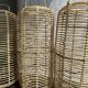 Large lantern-shaped rattan pendant lamp H50 D24
