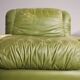 Green eco-leather armchairs, 1970s