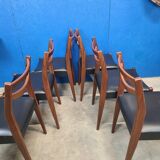 6 scandinavian vintage chairs circa 1970