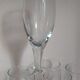 Six XXL blown glass stemmed glasses