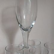 Six verres à pieds en verre soufflé XXL