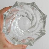 Small twisted glass vase, sleek modern design