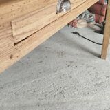 Rustic farmhouse table in solid oak with antique patina finish 200 x 90