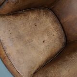 Vintage Dutch cognac coloured leather club chair, set of 2