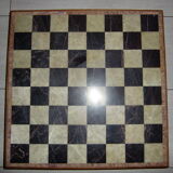 Large two-tone onyx chess box