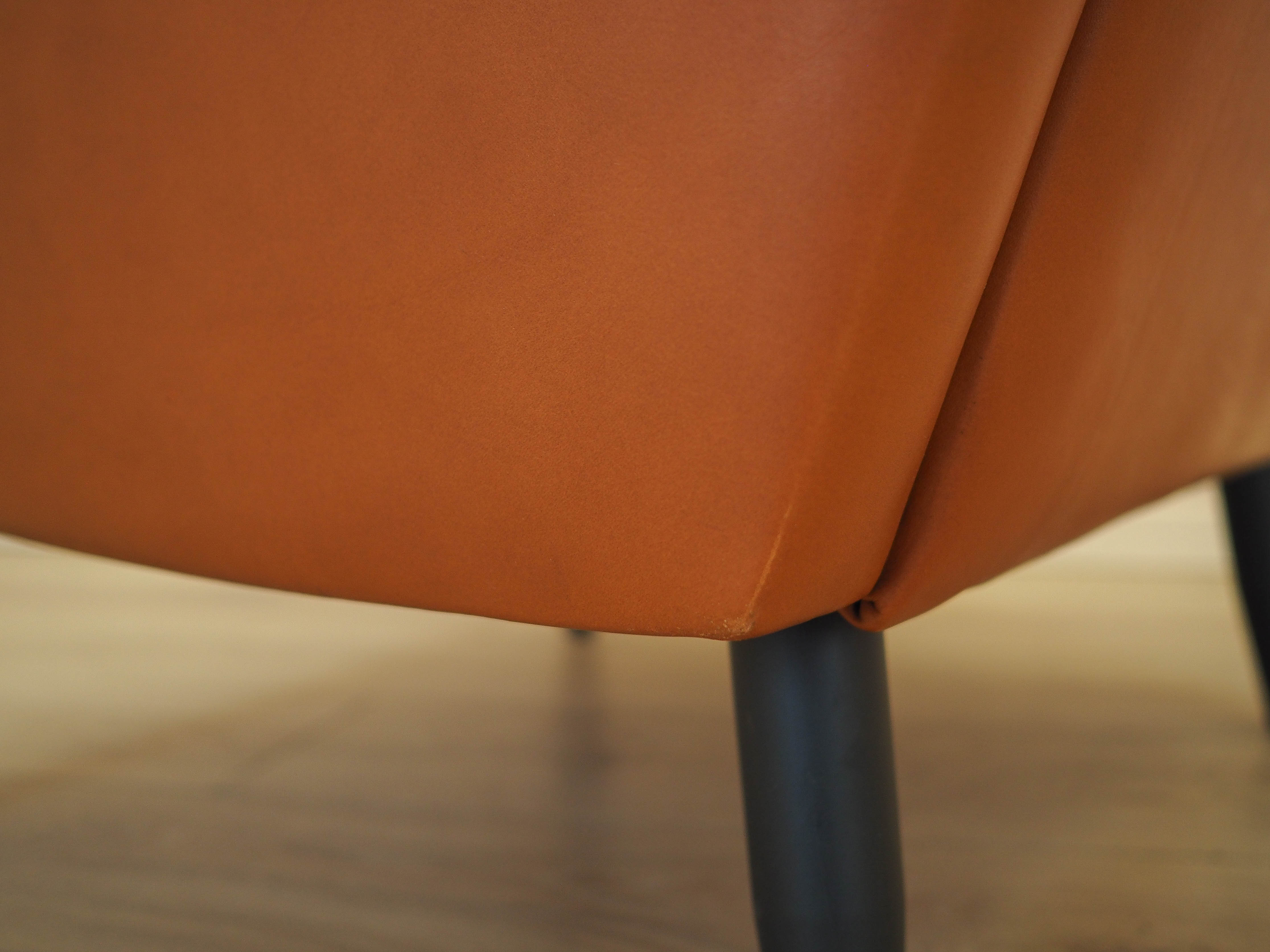 Orange armchair, Danish design, 1970s, made in Denmark