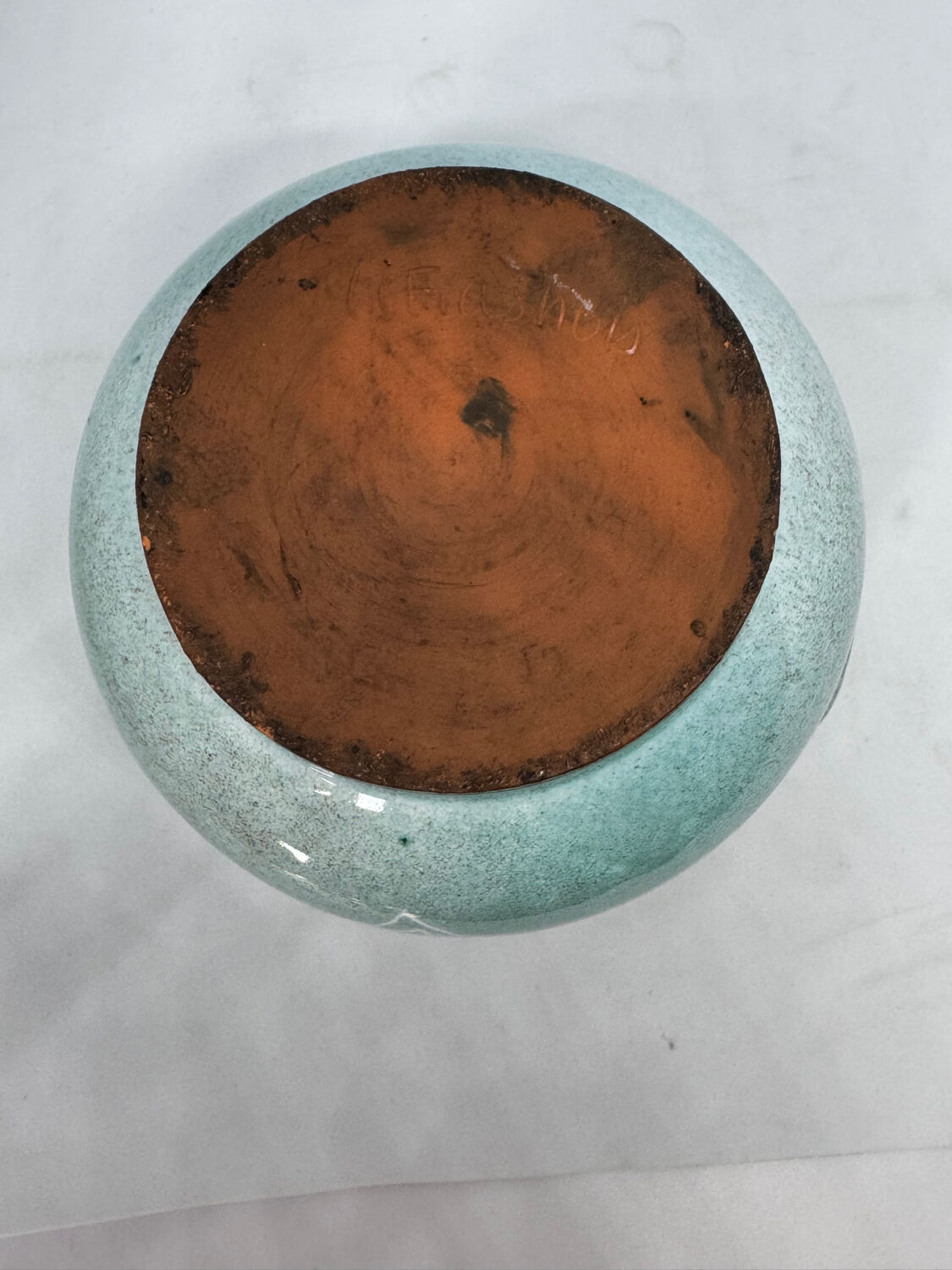 Green ceramic pot Le Frasnois