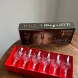 Cristal d’Arques Longchamp – Set of 6 stemmed glasses n 3 – Vintage 24% PbO