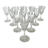 11 verres à vin Saint-Louis modèle "Cerdagne"