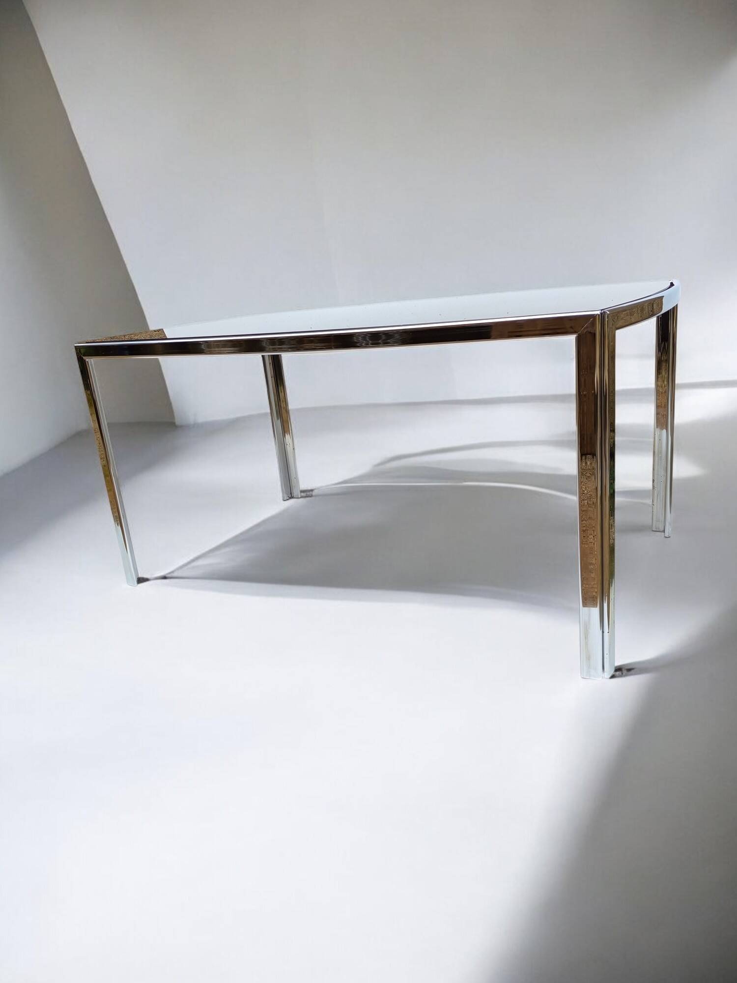 Vintage smoked glass table