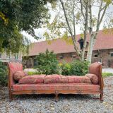 Bench, Daybed in Walnut, Louis XV Style, 19th Century