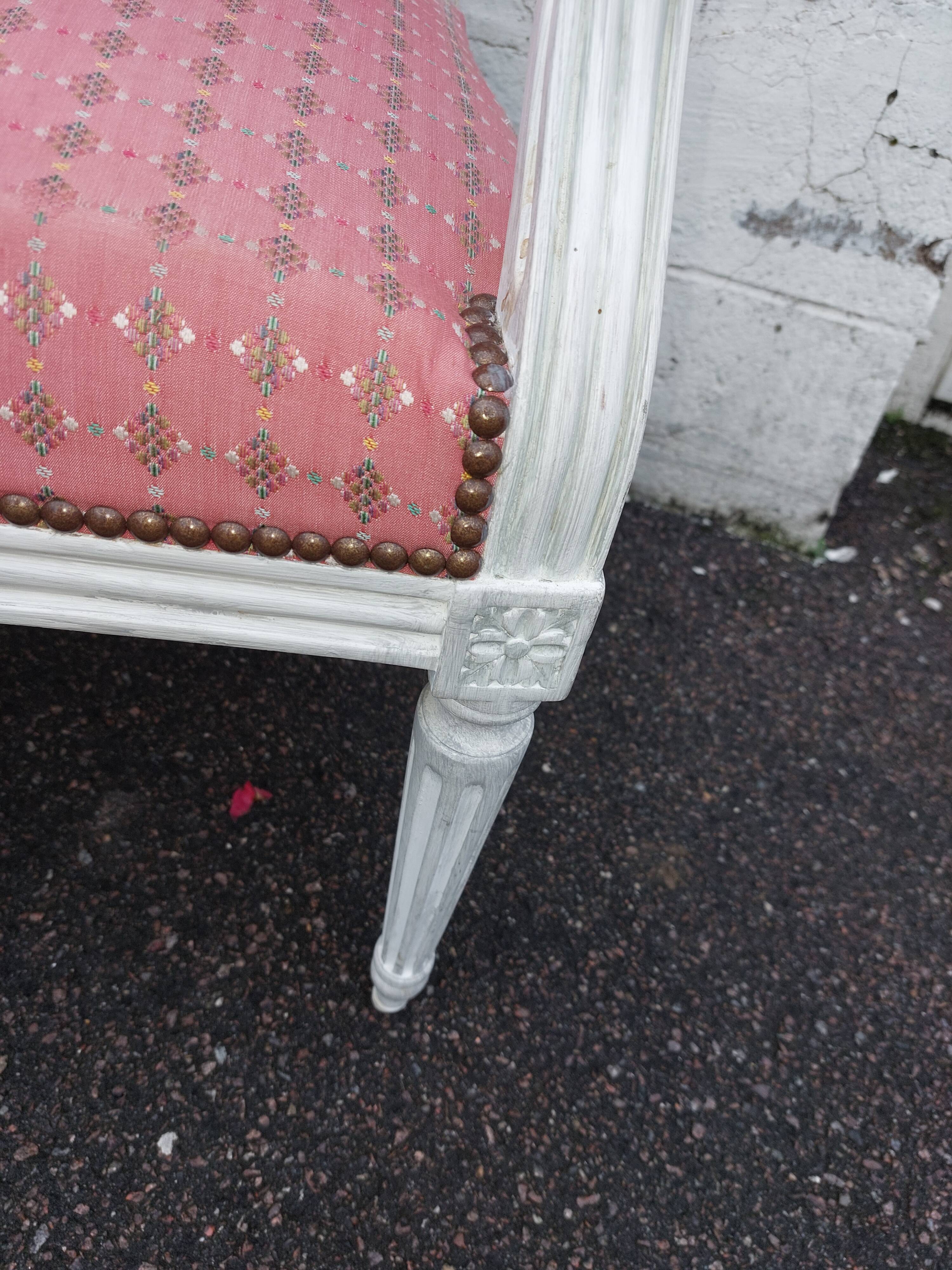 Pair of Louis XVI style armchairs