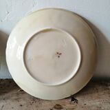 2 OLD SLASH PLATES WITH ROSES DECORATION