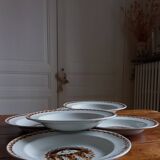 Set of 10 large ironstone plates Art Deco Saint-Amand Water Lily