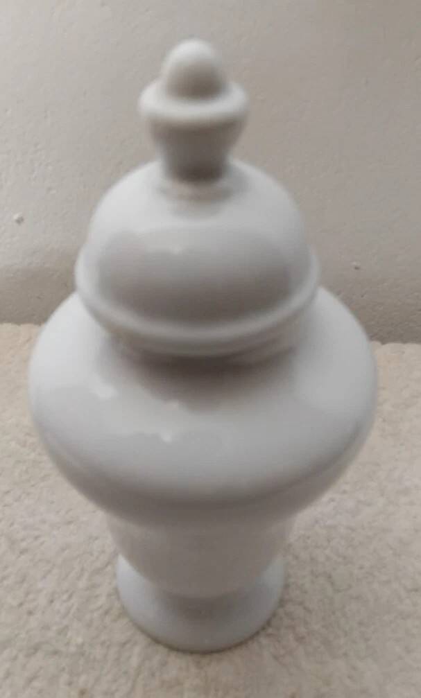 Pair of Covered Vases in Limoges Porcelain, France