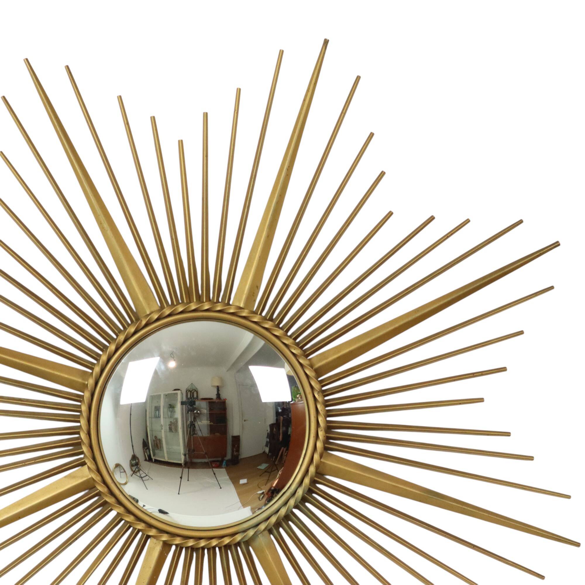 Large Vintage Sun Mirror Chaty Vallauris XL France 91cm
