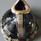 Small cobalt blue collectible greek vase/decor life scenes from greek mythology hand painted in 24c fine gold. 12 x 8 cm