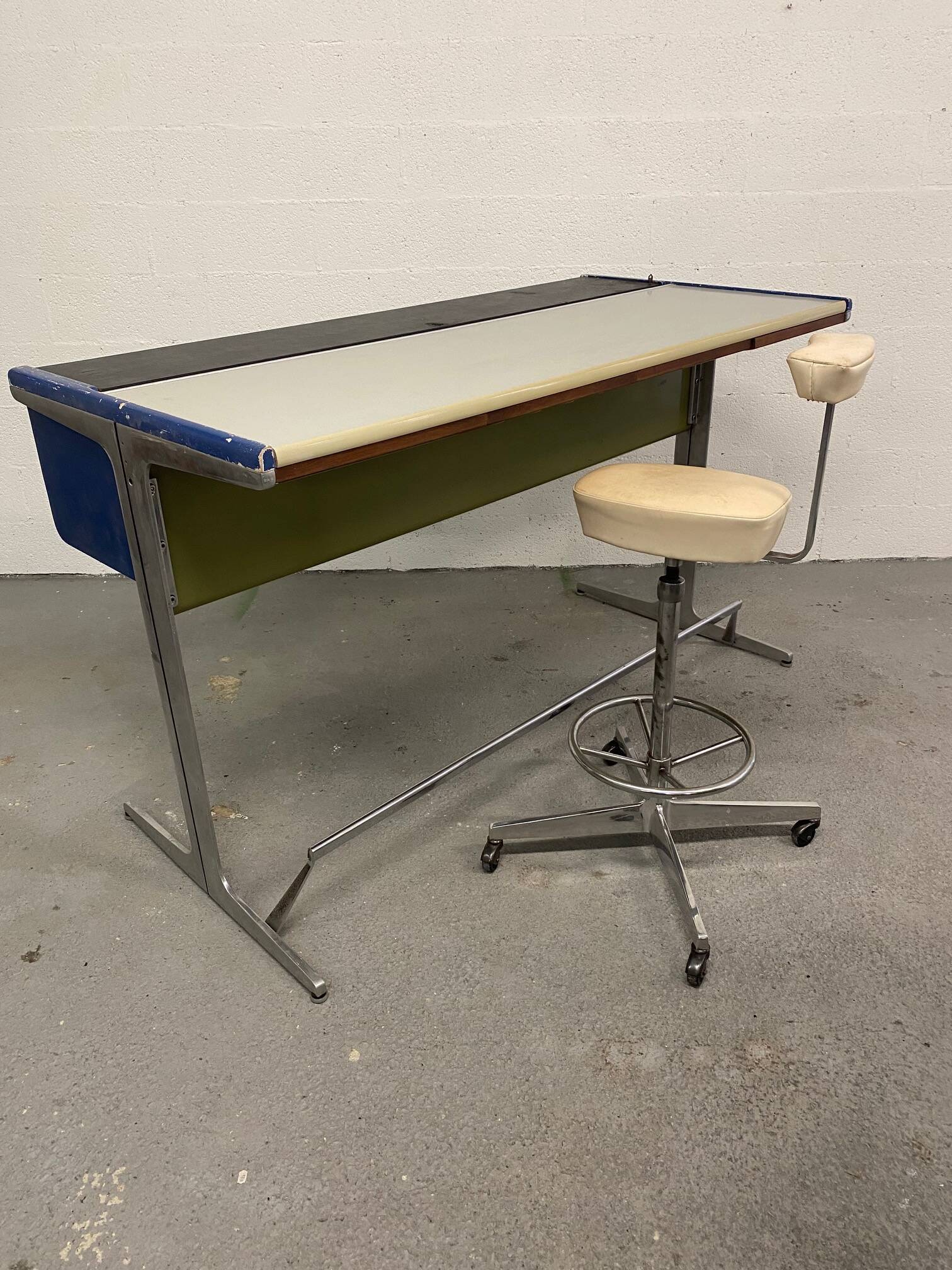 George Nelson Action Office architect's desk + Perch stool