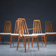 Dining chairs model "eva" by Niels Koefoed for Hornslet Møbelfabrik, 1960