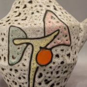 Fat lava jug abstract decoration Marius Bessone Vallauris - Mid-century 60