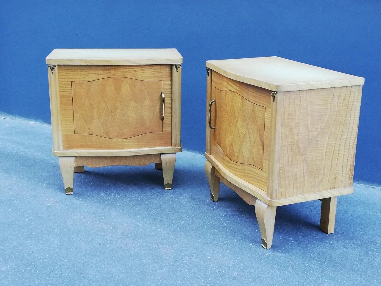 Pair of art deco bedside tables 40s