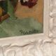 Antique oil painting, still life