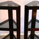 Lot of low tables Porada Arredi 6 modular pieces in wengé wood