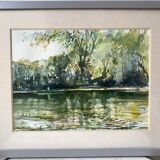 Original watercolor by Michel Rouillard signed