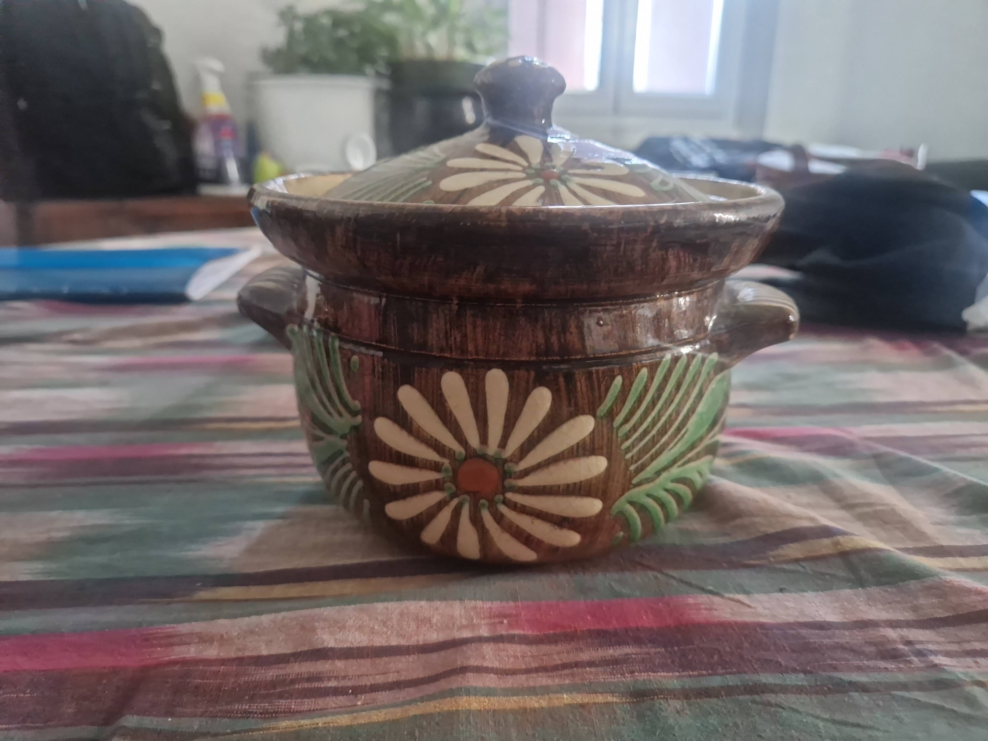 Ceramic terrine with floral decoration – Vintage – Made in France