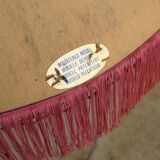 Old pink vintage padded "toad" chair