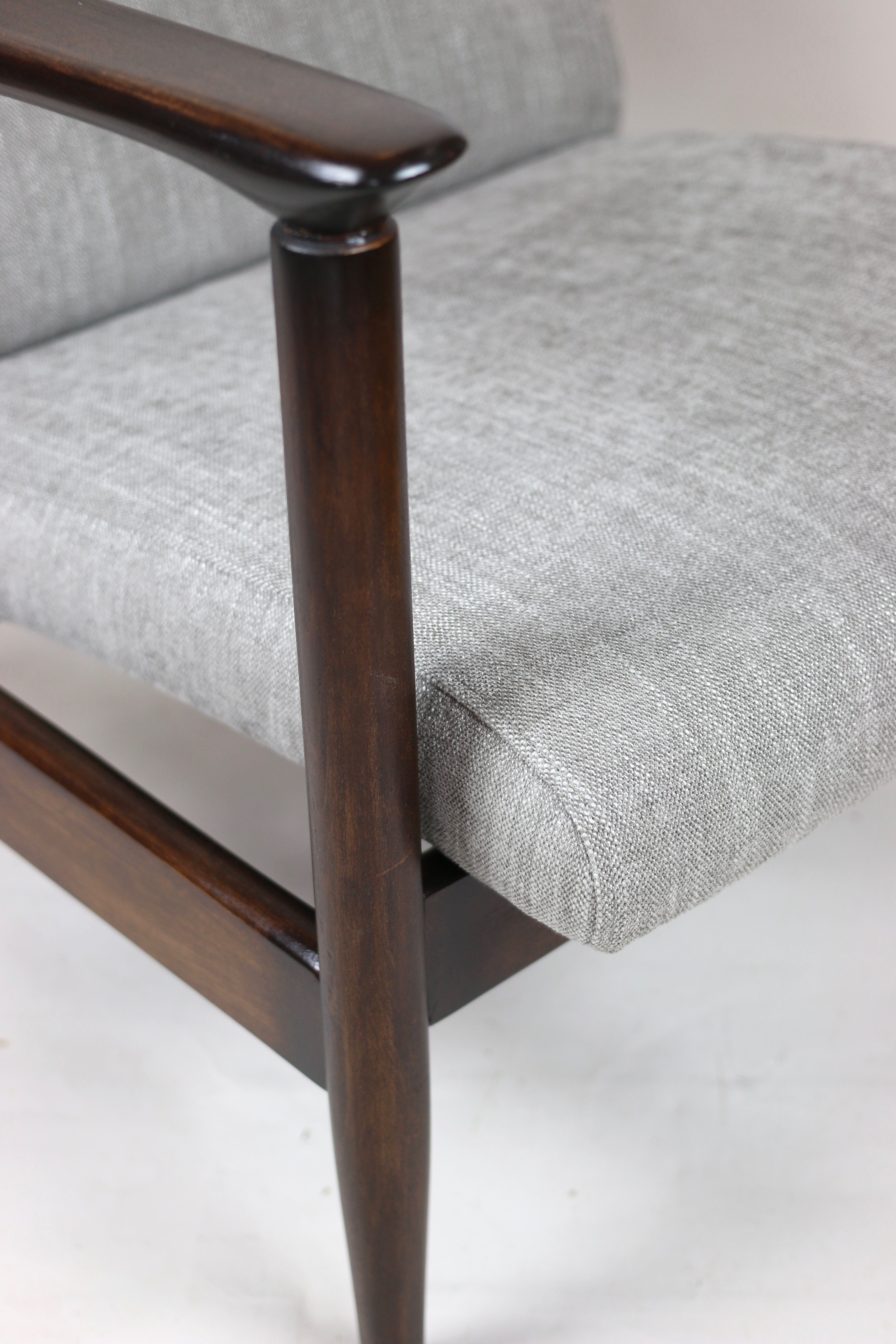 Light Grey Silver Armchair by Edmund Homa GFM-142, 1970s