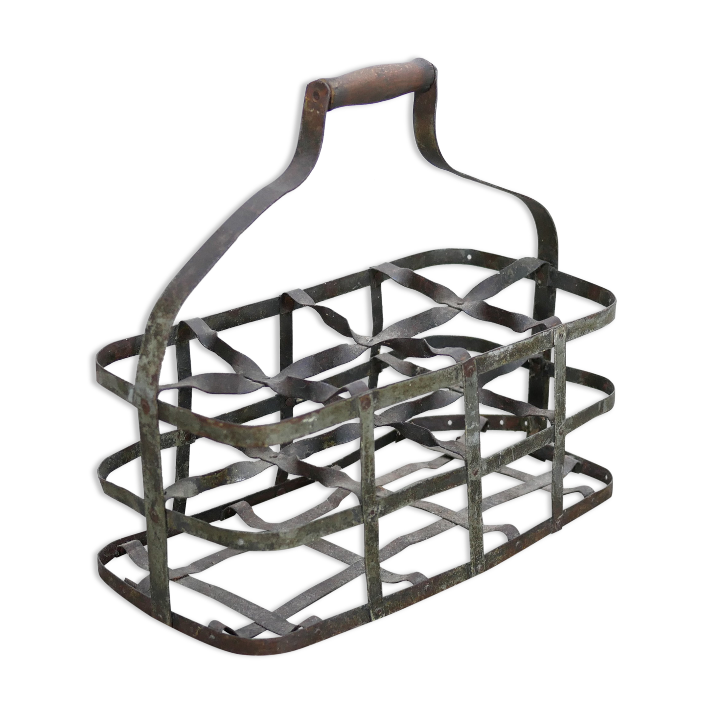 Vintage metal bottle rack