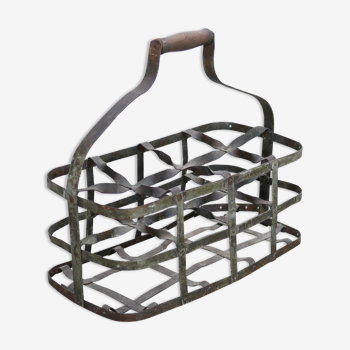 Vintage metal bottle rack