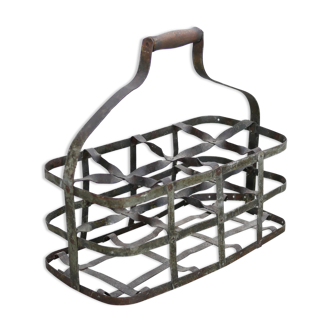 Vintage metal bottle rack