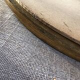 Golden oval mirror